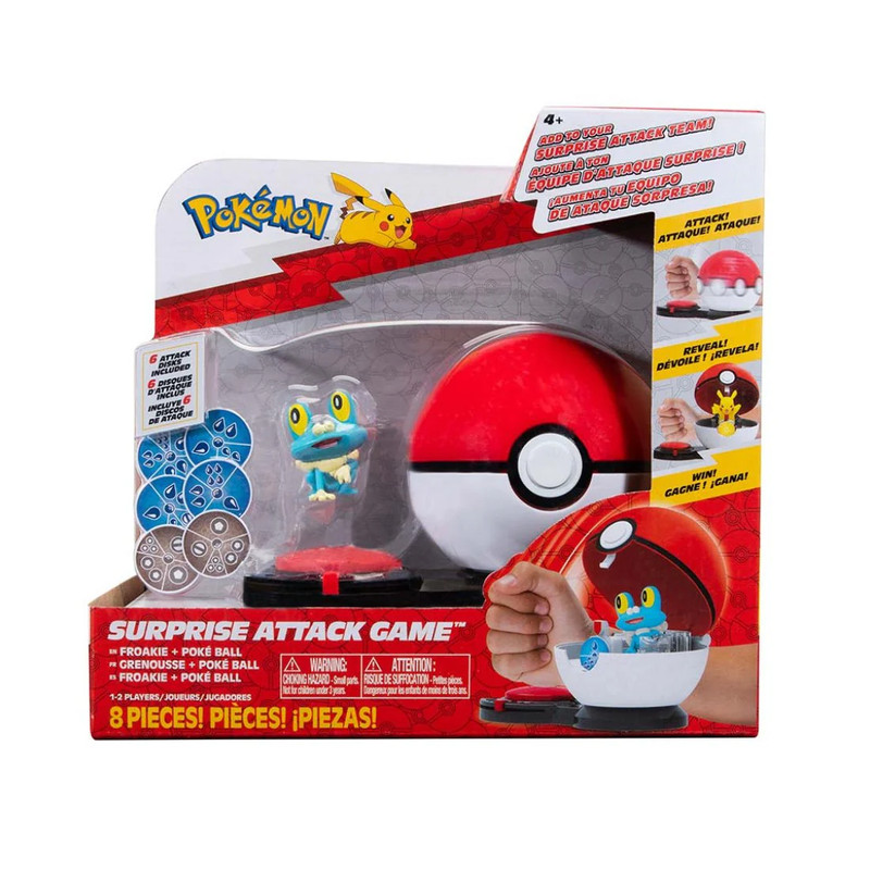 Pokemon Surprise Attack Game - Froakie + Poké Ball - مجسم